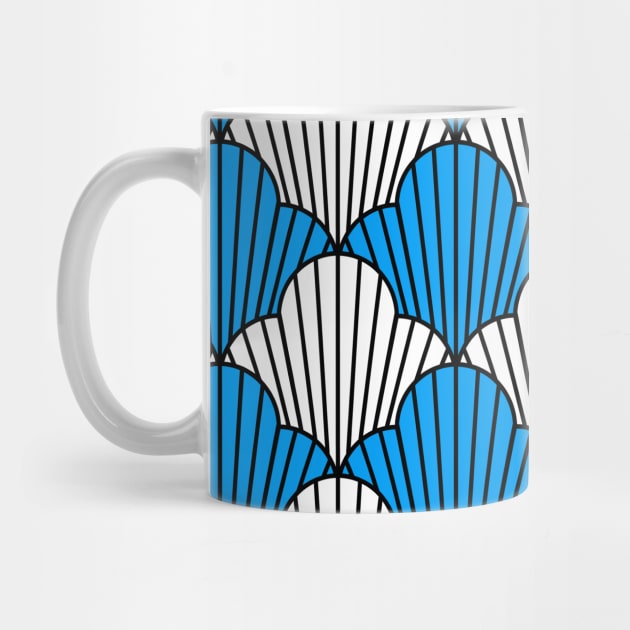 Art Deco Pattern No 31 - Blue - Vintage Motif by Millusti